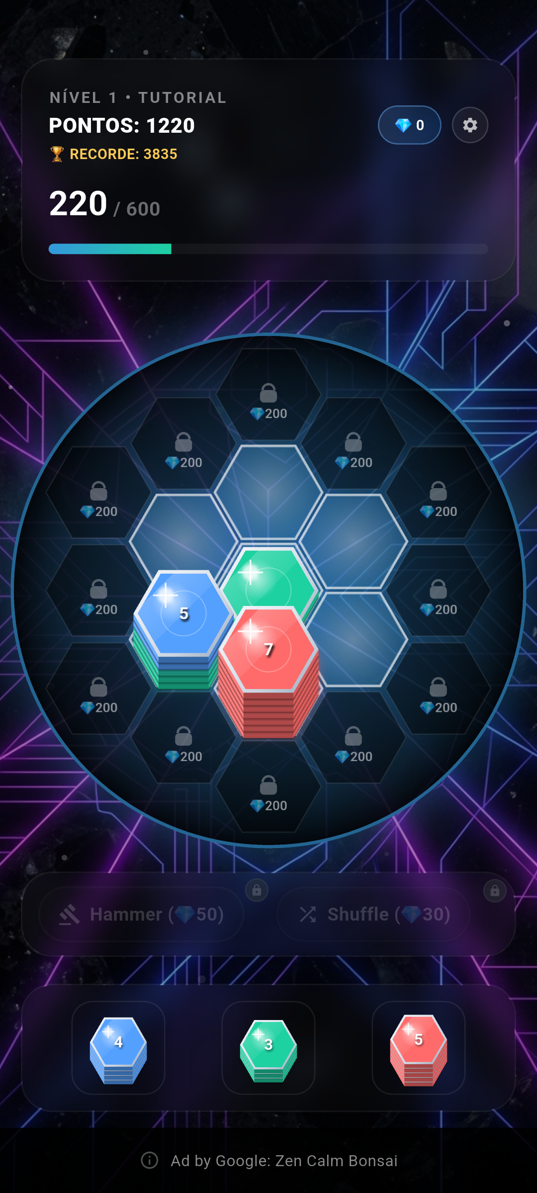 Hexa Flow Overview Screen
